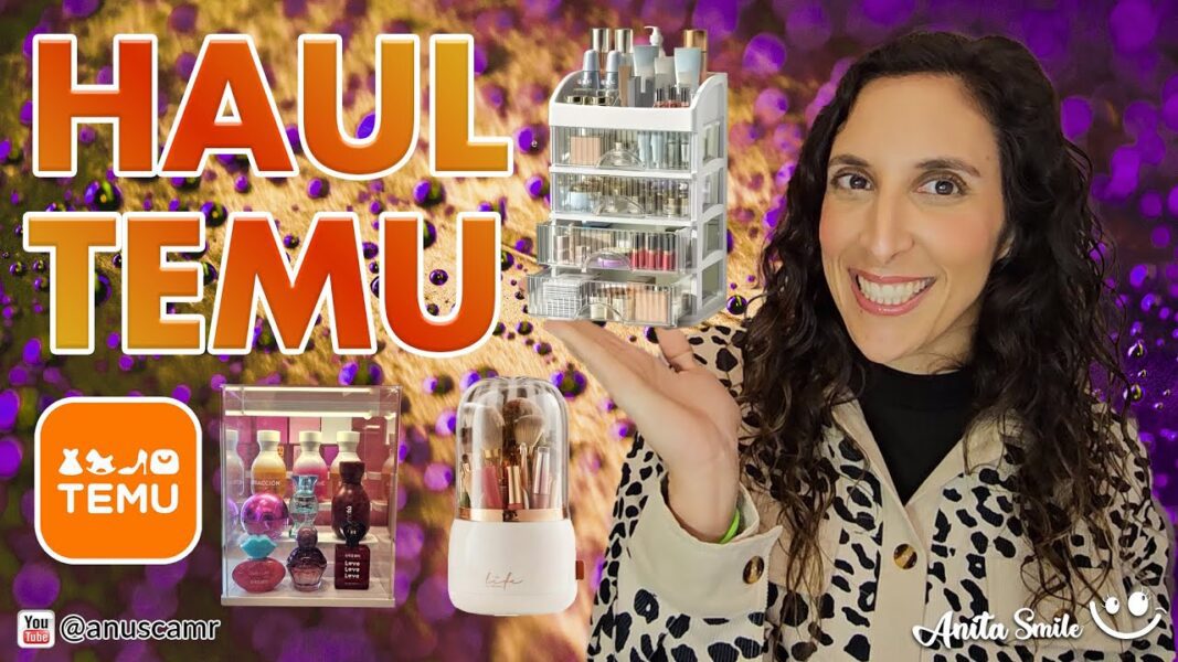 Super Haul de TEMU articulos de organización de maquillaje - Anita Smile 😊